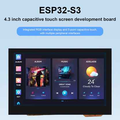 Scheda di sviluppo ESP32-S3 Touch screen capacitivo da 4,3 pollici LX7 Wifi Bluetooth