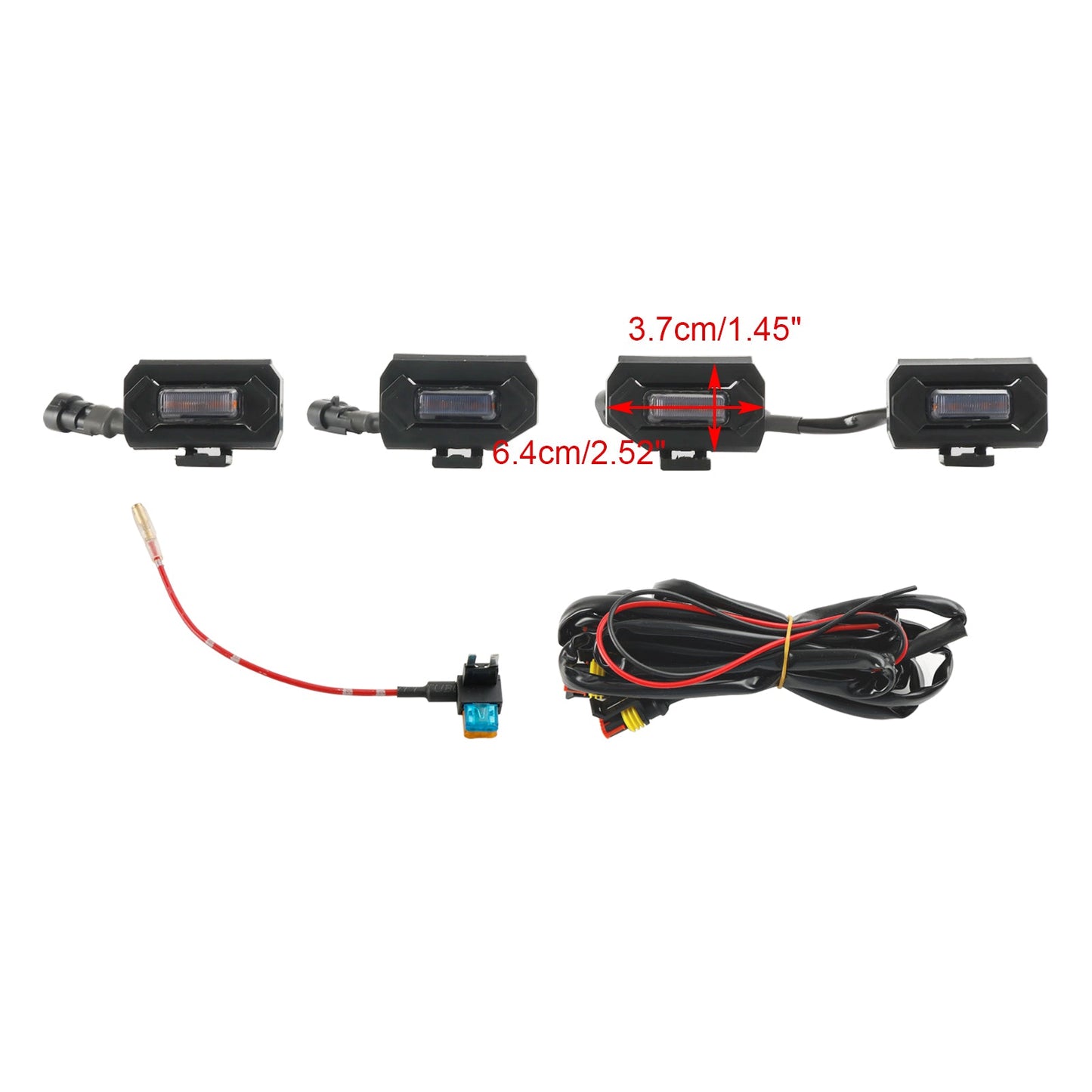 Luci della griglia a LED da 4 pezzi adatte per Toyota Tacoma TRD Off Road e TRD Sport 2020-2023