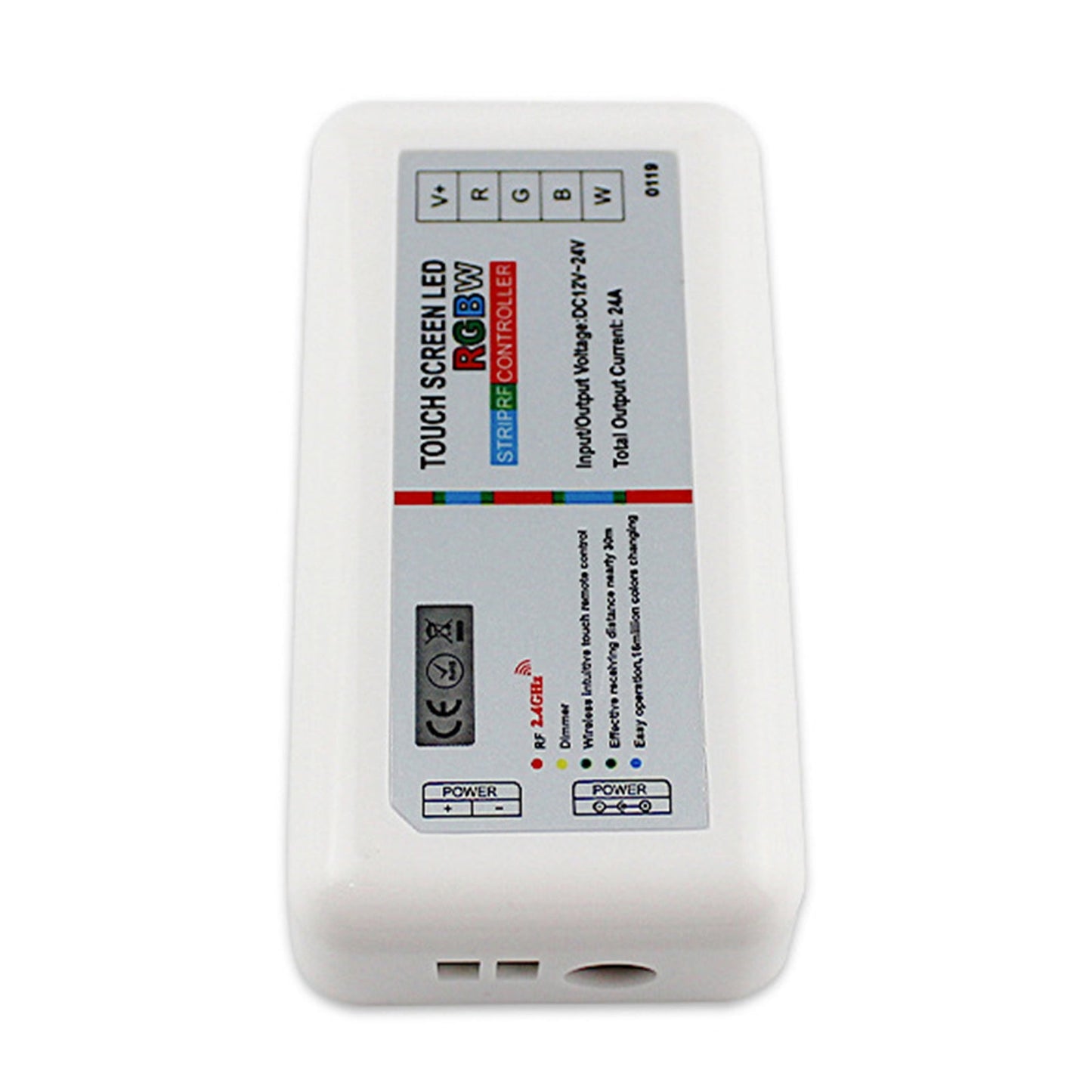 Telecomando 2.4G Touch RF Control per striscia luminosa a LED DC 12-24V RGBW