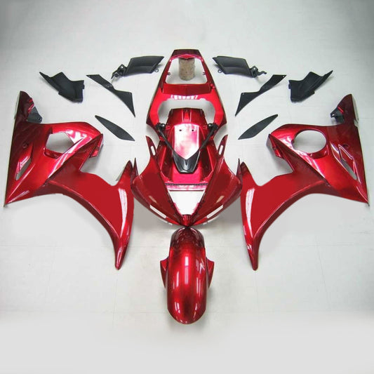 Amotopart Yamaha 2003-2004 YZF 600 R6 e 2006-2009 YZF R6S Gloss Red Fearing Kit