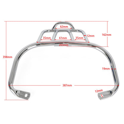 PORTAPACCHI POSTERIORE CROMATO CON MANIGLIA PER VESPA GTS GTV GTL GT Generic