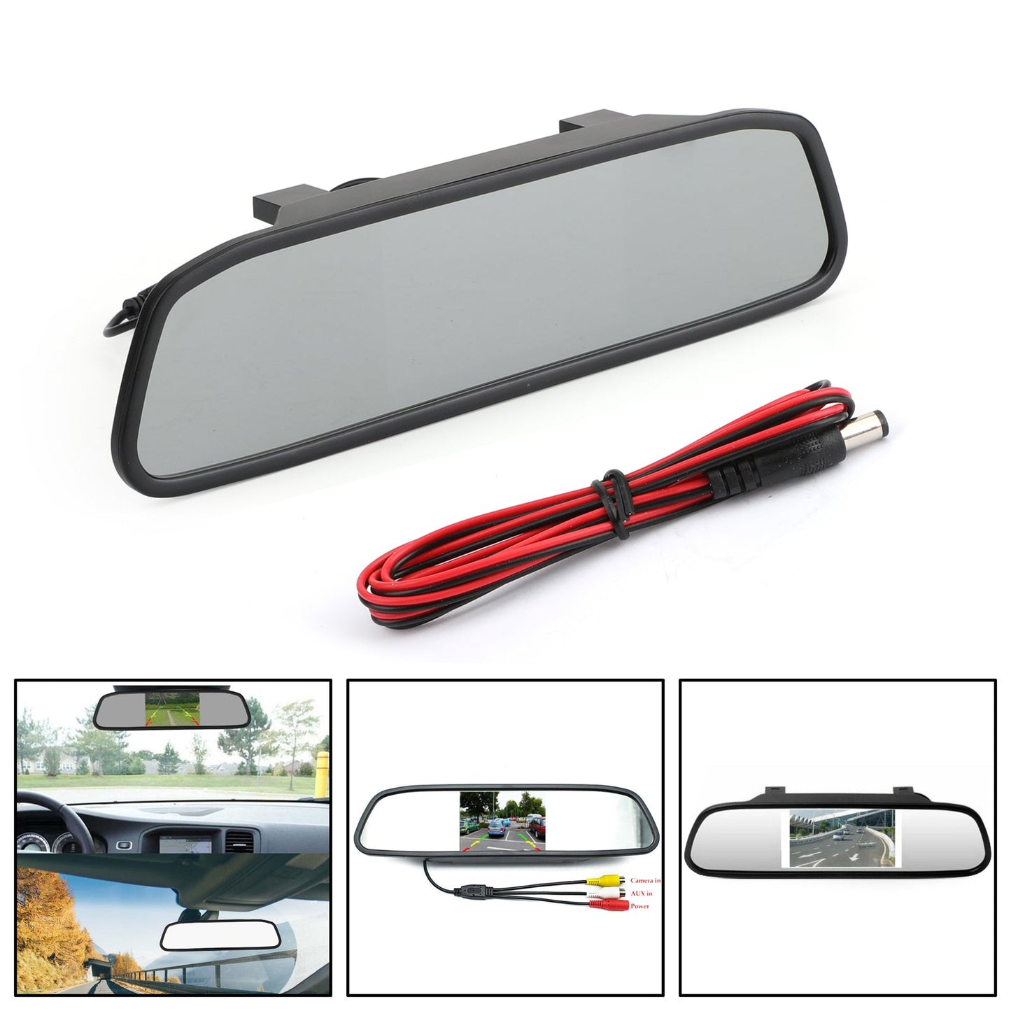 4.3 pollici TFT NTSC PAL LCD Mirror 4.3" Car Monitor Night Vision Parking Assist