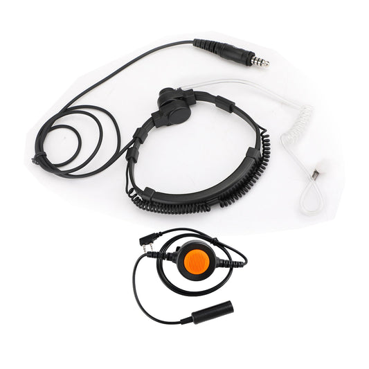 Cuffia tattica per gola con spina grande da 7,1 mm a 6 pin U94 PTT per TH-D7 TH-F6 TH-K2 TH-21