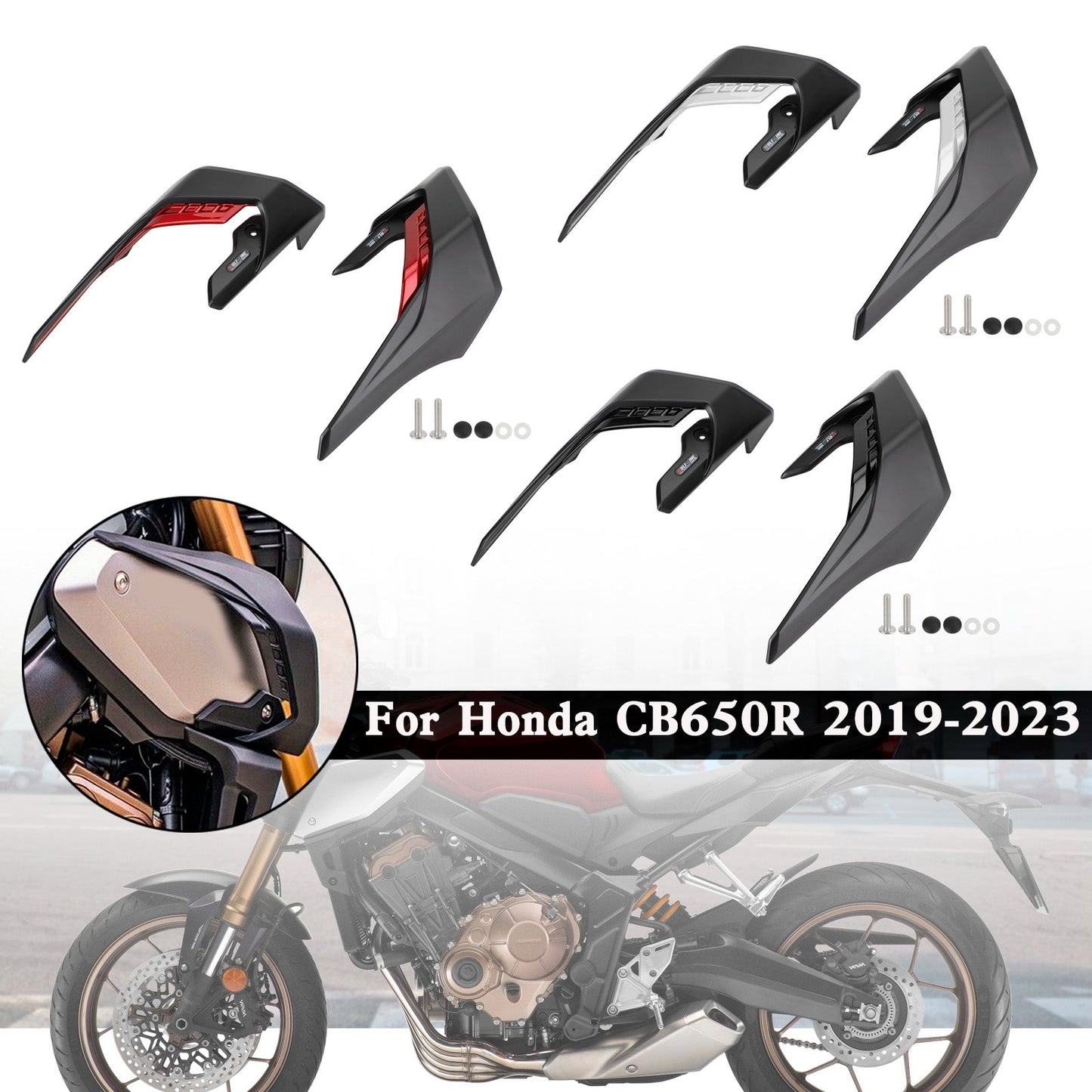 2019-2023 Honda CB650R Spoiler laterali Carenatura deflettore ala aerodinamica