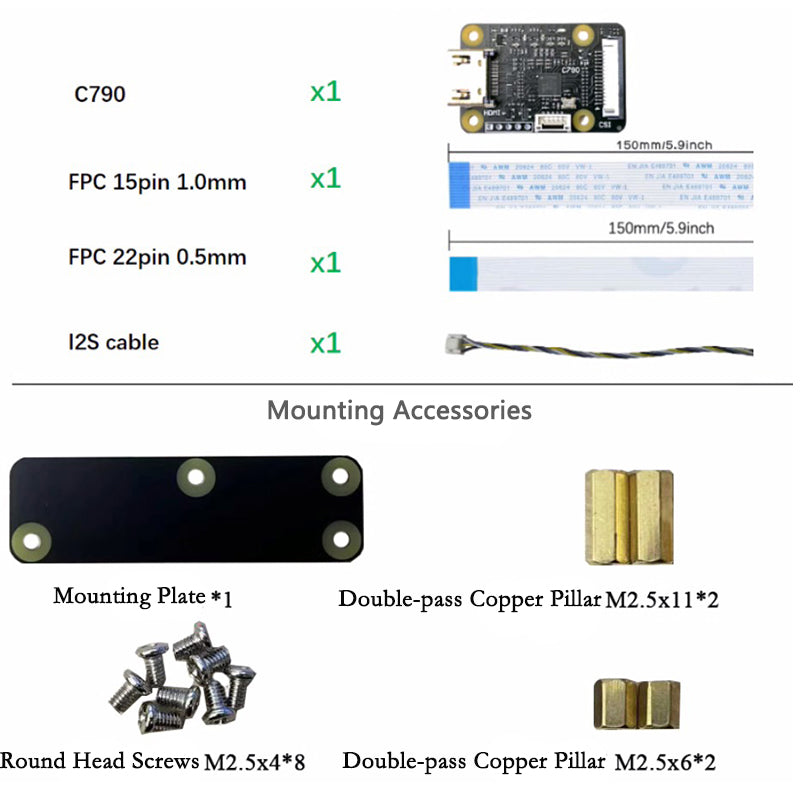 Modulo HDMI a CSI-2 C790 Scheda di espansione HDMI IN a CSI C0779 Pikvm