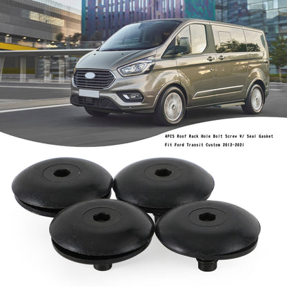 4PCS Portapacchi Foro Bullone Vite W/Guarnizione Guarnizione Fit Ford Transit Custom 2012-2021 Generico