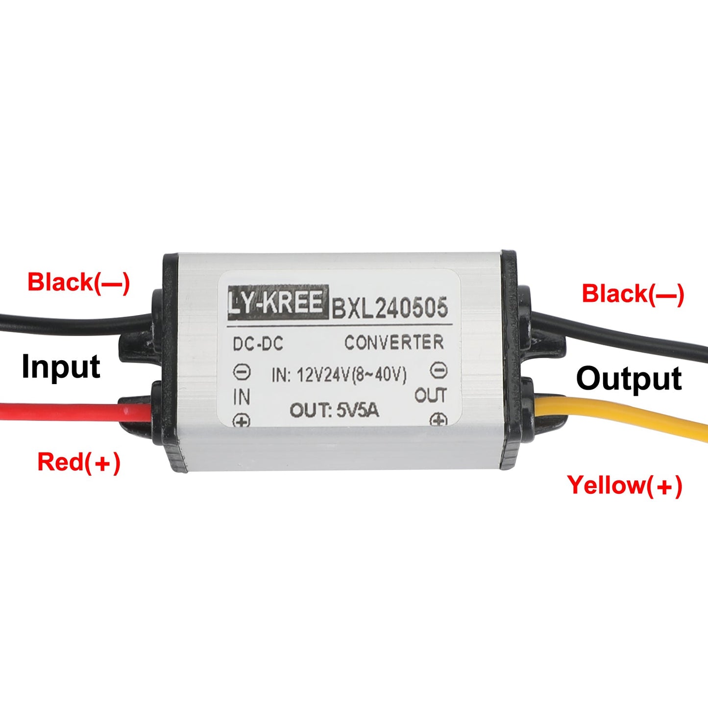12V/24V a 5V 5A 25W Convertitore impermeabile Step Down Volt Modulo di alimentazione