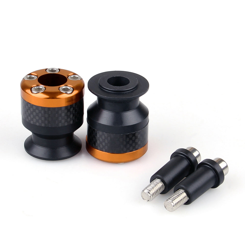 Bobine di cursori per forcellone da 10 mm in fibra di carbonio CNC universali per moto arancione generico