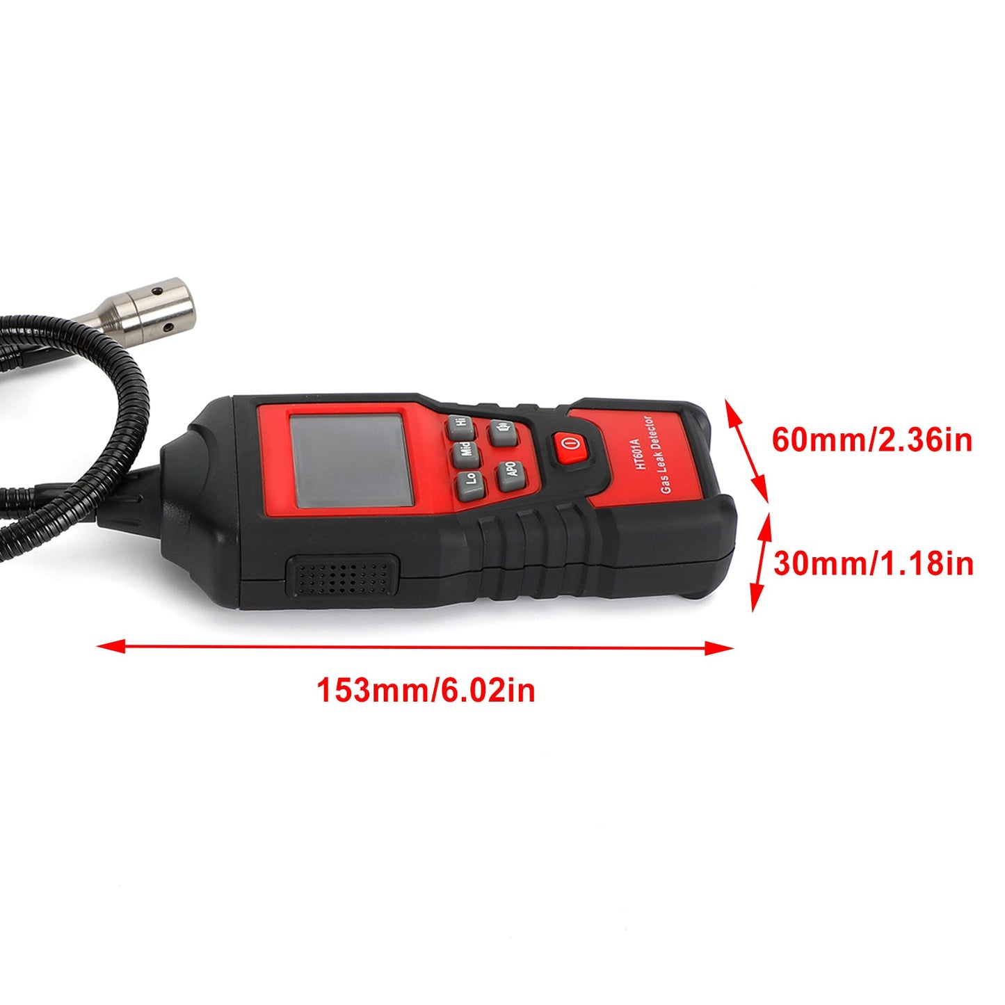 Tester LCD rilevatore di perdite di gas naturale combustibile portatile per perdite visive