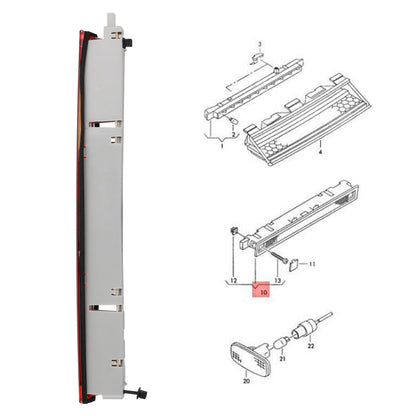 Terza luce di arresto del freno 3rd per Audi A6 Allroad Quattro Wagon 4B9945097A Generico