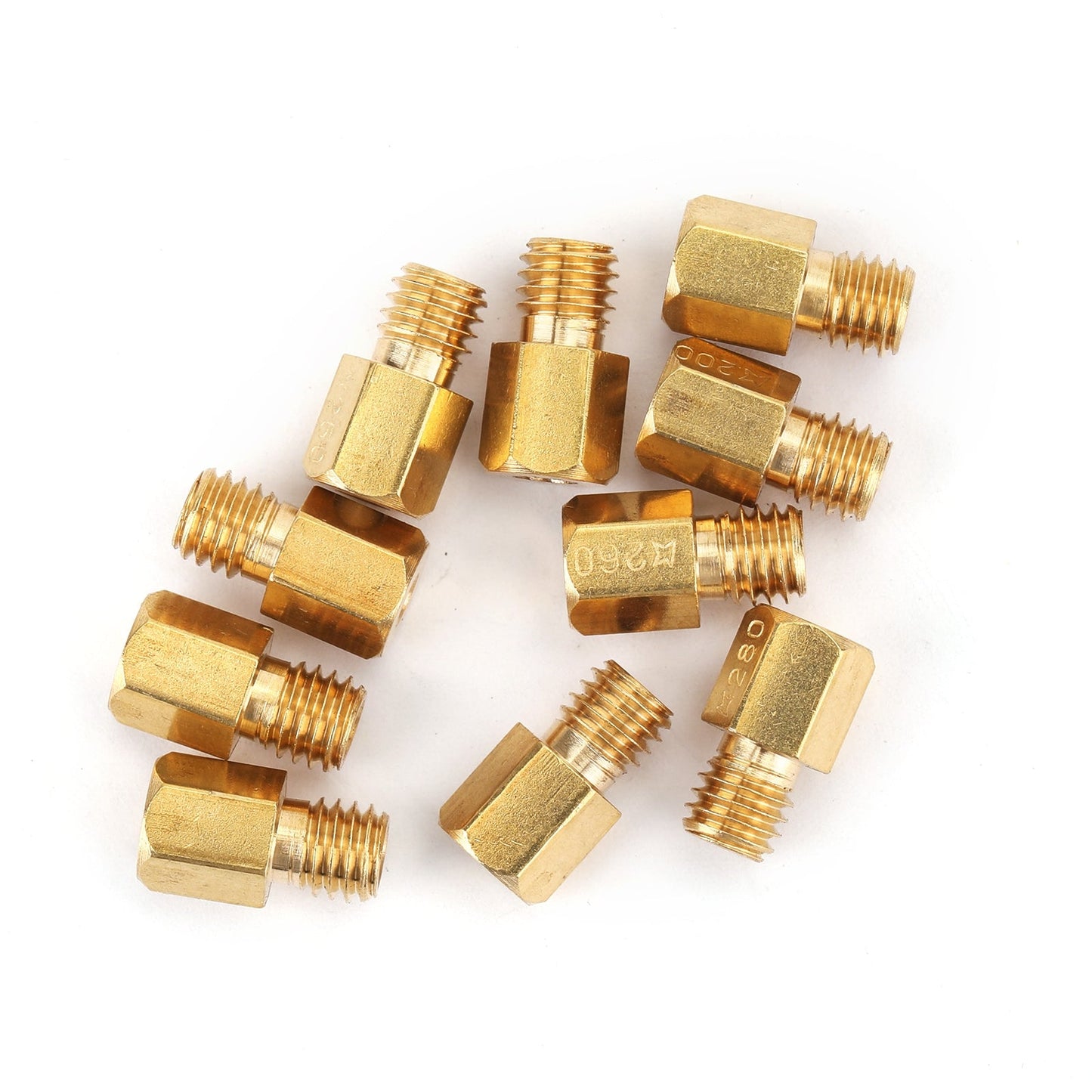 10 PZ Hex Tipo Principali Getti Per MIKUNI VM/TM/TMX Carburatore 200-290 220 250 4/042 Generico