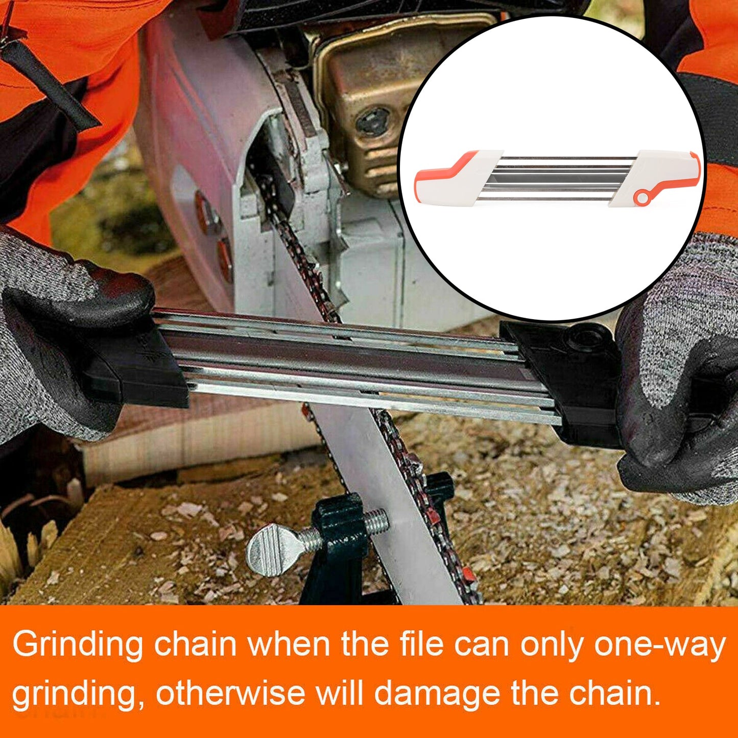 Lima per affilare i denti della motosega 2 IN 1 per motosega STIHL da 4,0-5,5 mm