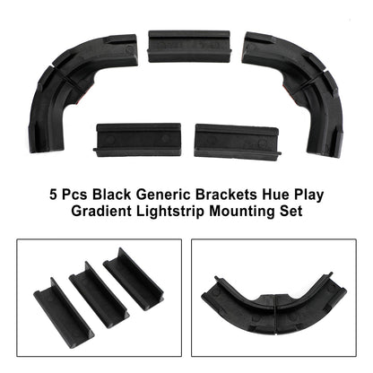 5 staffe generiche nere Hue Play Gradient Lightstrip Set di montaggio
