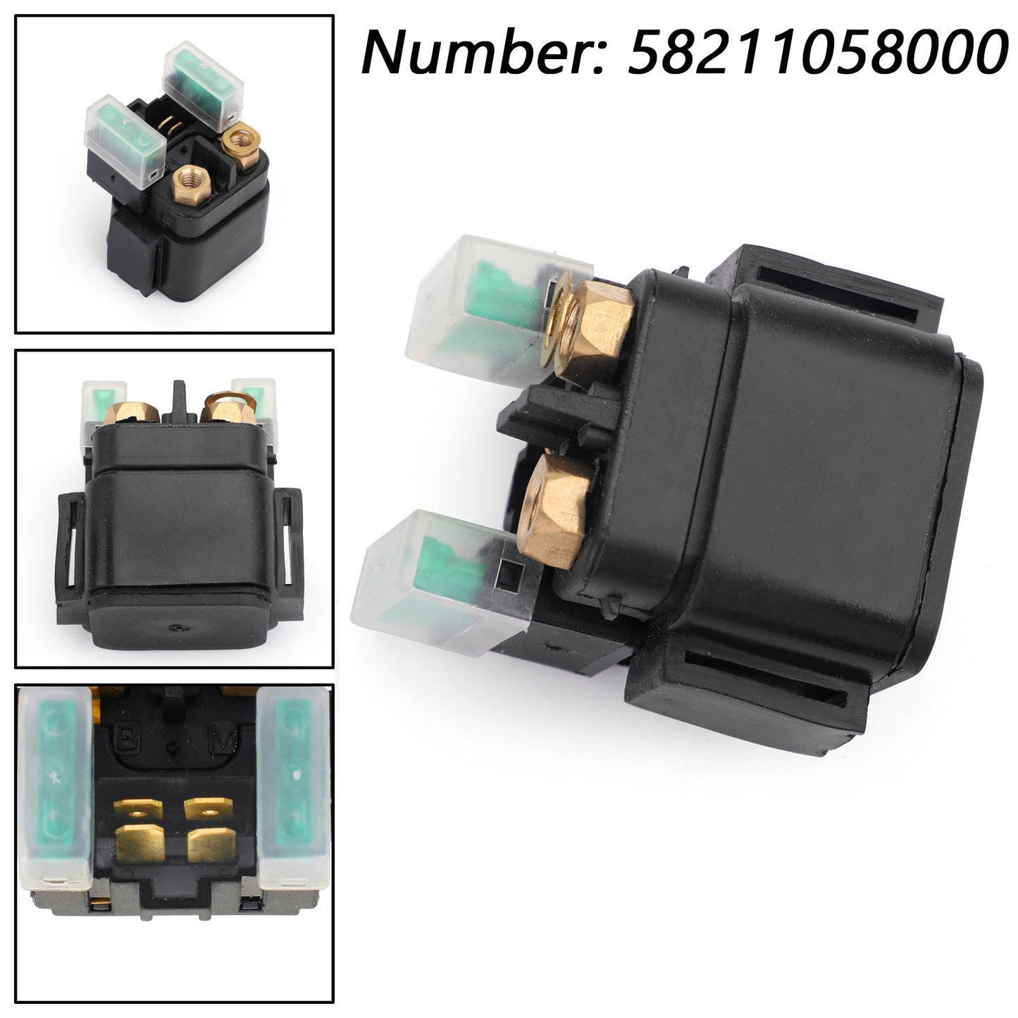 Interruttore solenoide relè avviamento 58211058000 per ATV 505 SX 450 EXC 250 SX-F 12-13 Interruttore solenoide relè avviamento 58211058000 FITS 250 SX-F 12-17 450 EXC 640 LC4 Generico