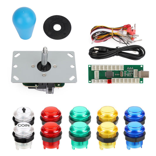 1 giocatore LED Arcade Kit di parti fai-da-te Encoder USB per PC Videogiochi Gamepad Joystick