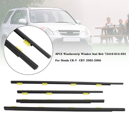 Honda CR-V CRV 2002-2006 4 PZ Guarnizione Finestra Guarnizione Cintura 72410-SCA-E01