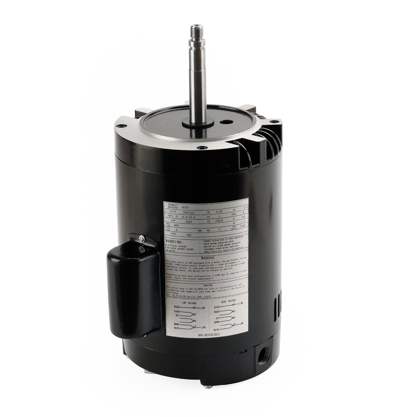 Motore sostitutivo della pompa booster per piscina B625 3/4 0,75 HP per Polaris PB4-60