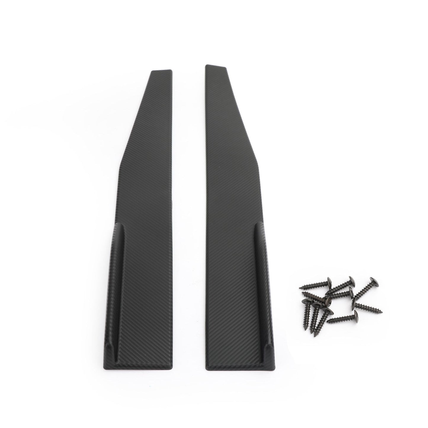 Coppia 45 cm auto minigonne laterali in fibra di carbonio divisori a bilanciere diffusore Winglet Wings generico