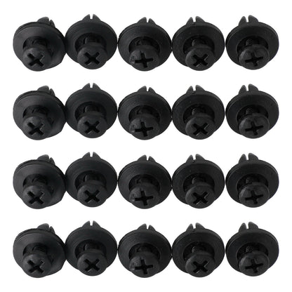 20pcs carenatura pannello bullone clip 6mm rivetti a vite in plastica clip nero per Honda generico