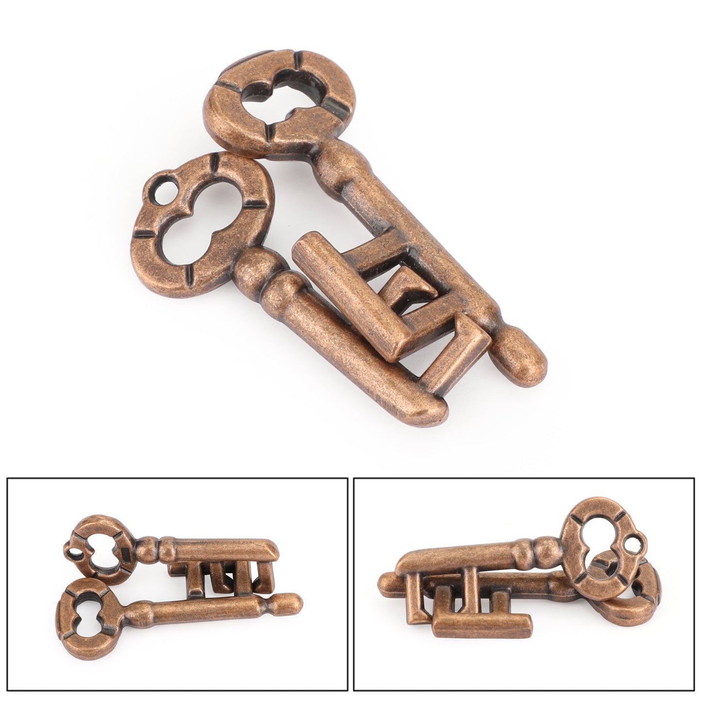 Scatola di puzzle in lega d&#39;epoca IQ Mind Puzzle Box Metal Lock Toys Rompicapo Game Key Lock