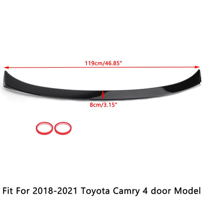 Spoiler posteriore nero lucido per Toyota Camry LE SE XSE XLE 2018-2023 generico