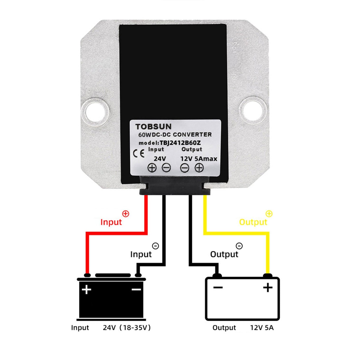 Regolatore convertitore di potenza CC/CC step down impermeabile da 24 V a 12 V 5 A 60 W