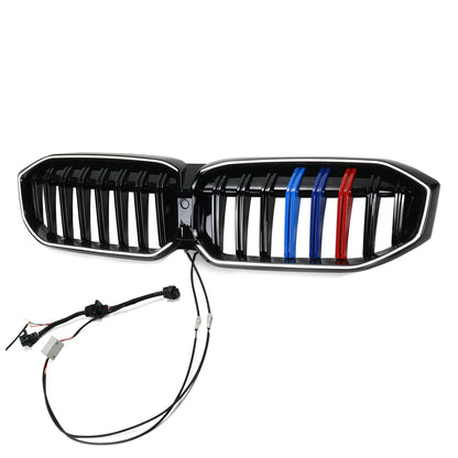 BMW Serie 3 G20 G28 2023-2024 M Maglia della griglia del rene anteriore nero lucido