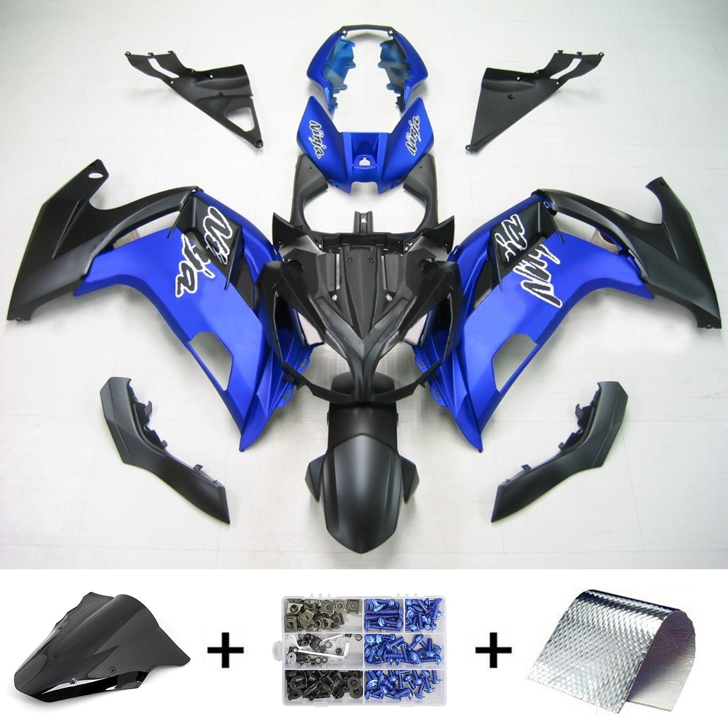 Amotopart 2012-2016 Kawasaki Ninja 650 Blue Black Daying Kir