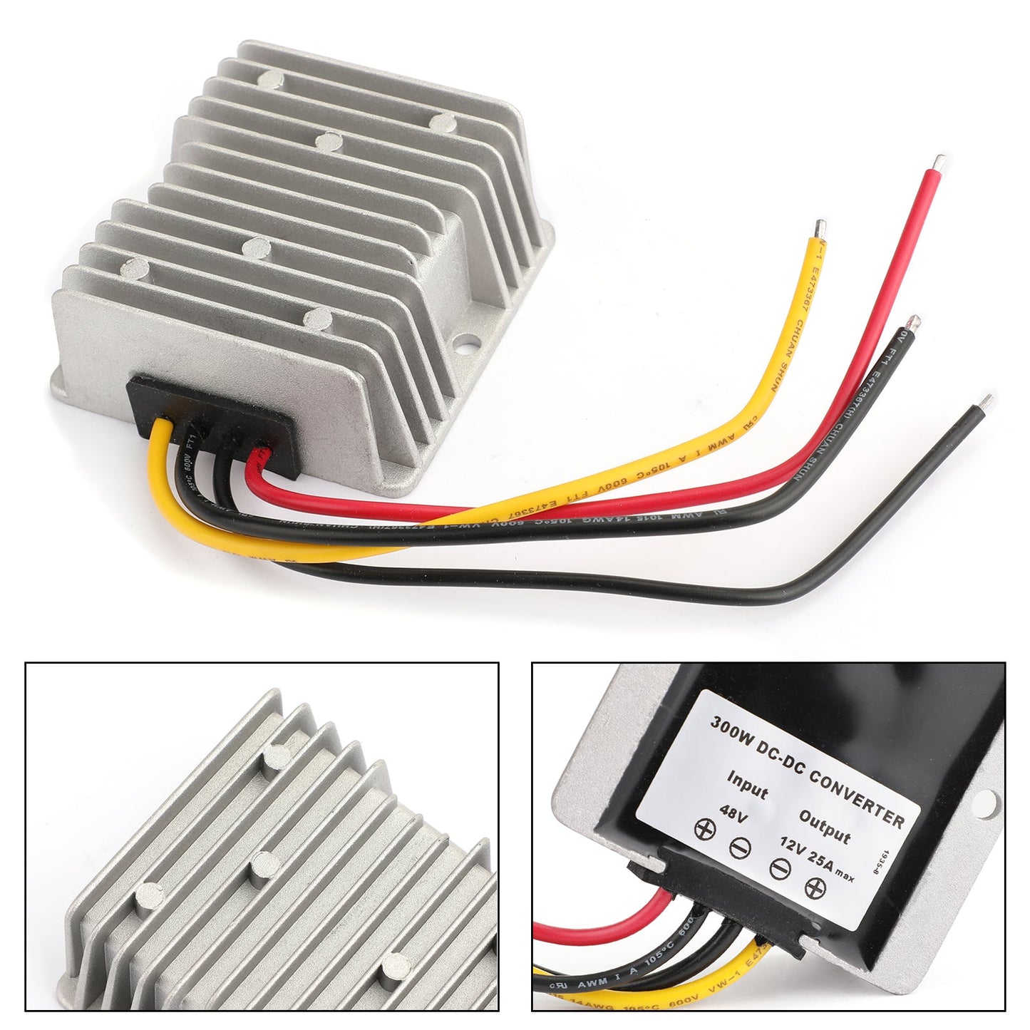 Impermeabile 36V/48V a 12V 25A 300W Step Down Regolatore Convertitore di Potenza DC/DC