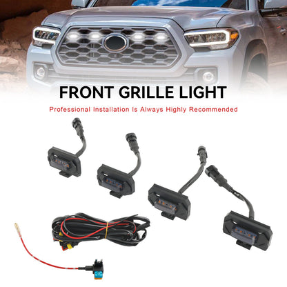 Luci della griglia a LED da 4 pezzi adatte per Toyota Tacoma TRD Off Road e TRD Sport 2020-2023