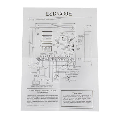 Regolatore di velocità del motore elettronico ESD5500E per parti del gruppo elettrogeno del generatore