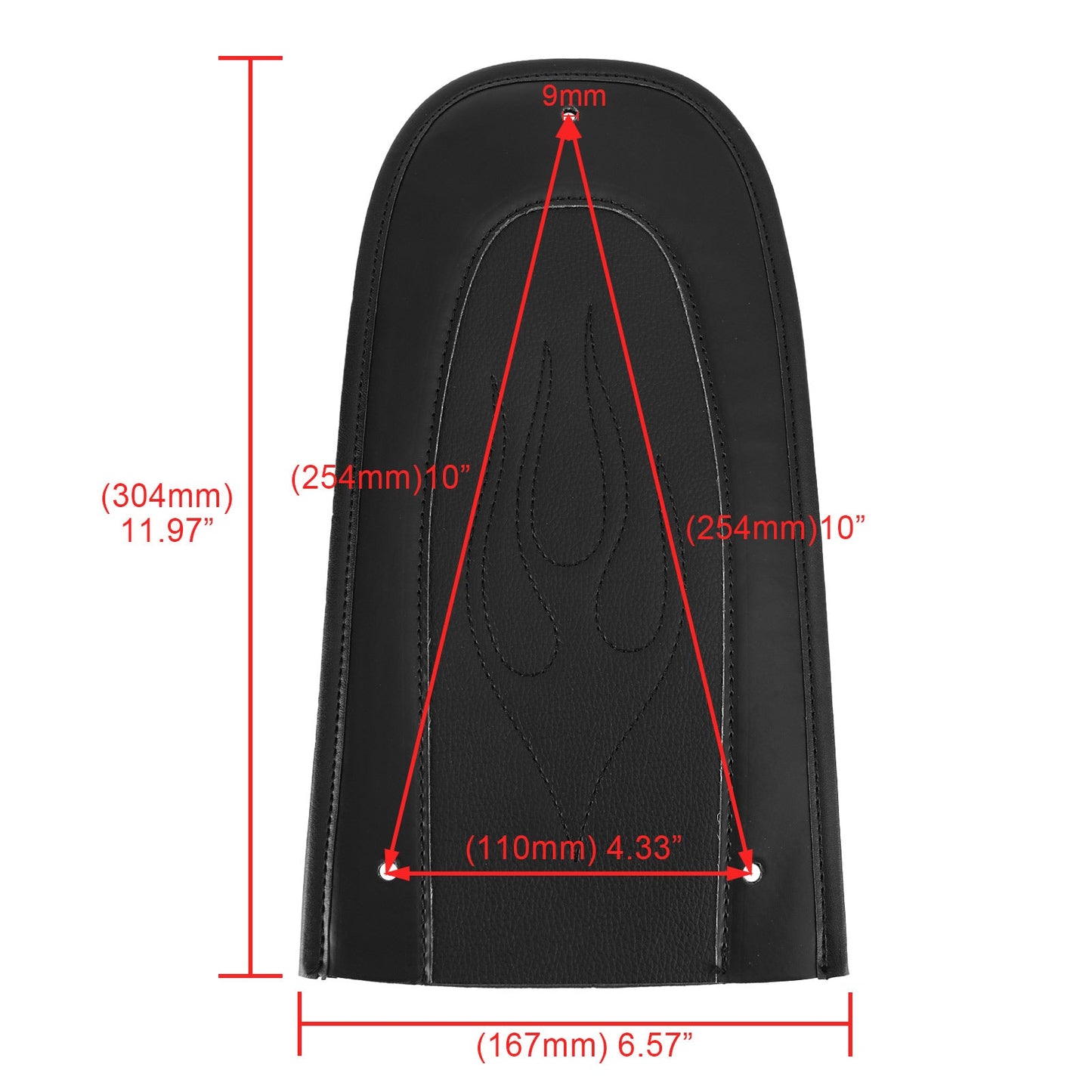 Sella monoposto per parafango posteriore in pelle sintetica Flame Stitch per Touring Electra Road Glide Generico