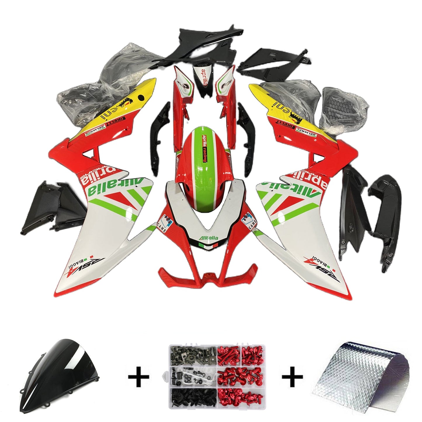 Amotopart Aprilia RSV4 1000 2009-2015 Kit Carena Carrozzeria Plastica ABS