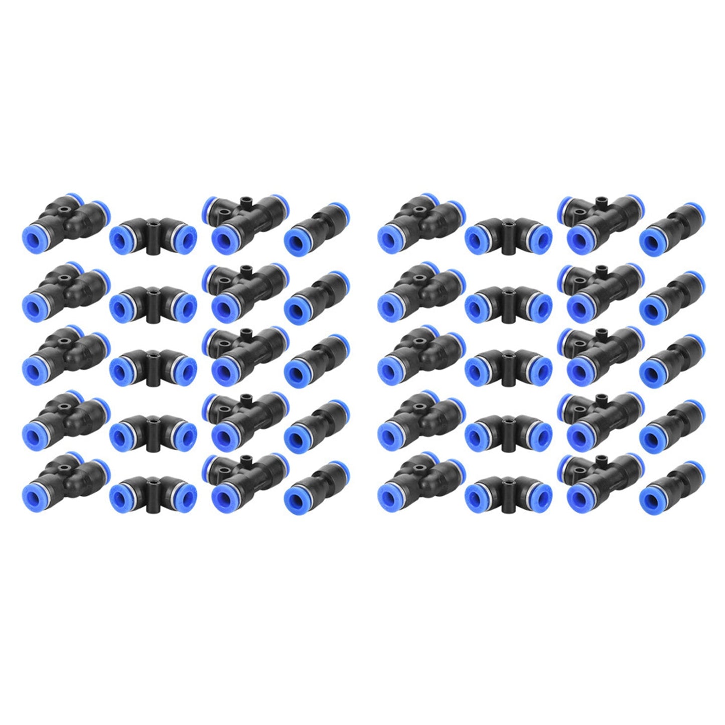Raccordi per linea pneumatica con connettore a pressione in plastica da 40 pezzi, diametro esterno 6 mm