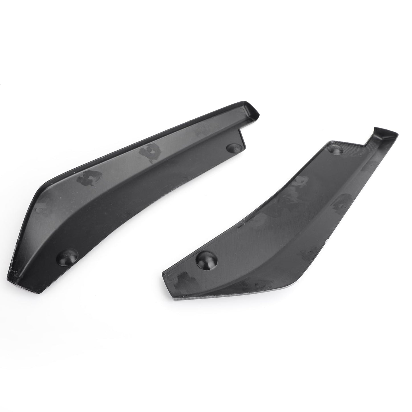 2PCS Car Rear Bumper Fin Canard Splitter Diffusore Valence Spoiler Lip Carbon Fiber Look Generico