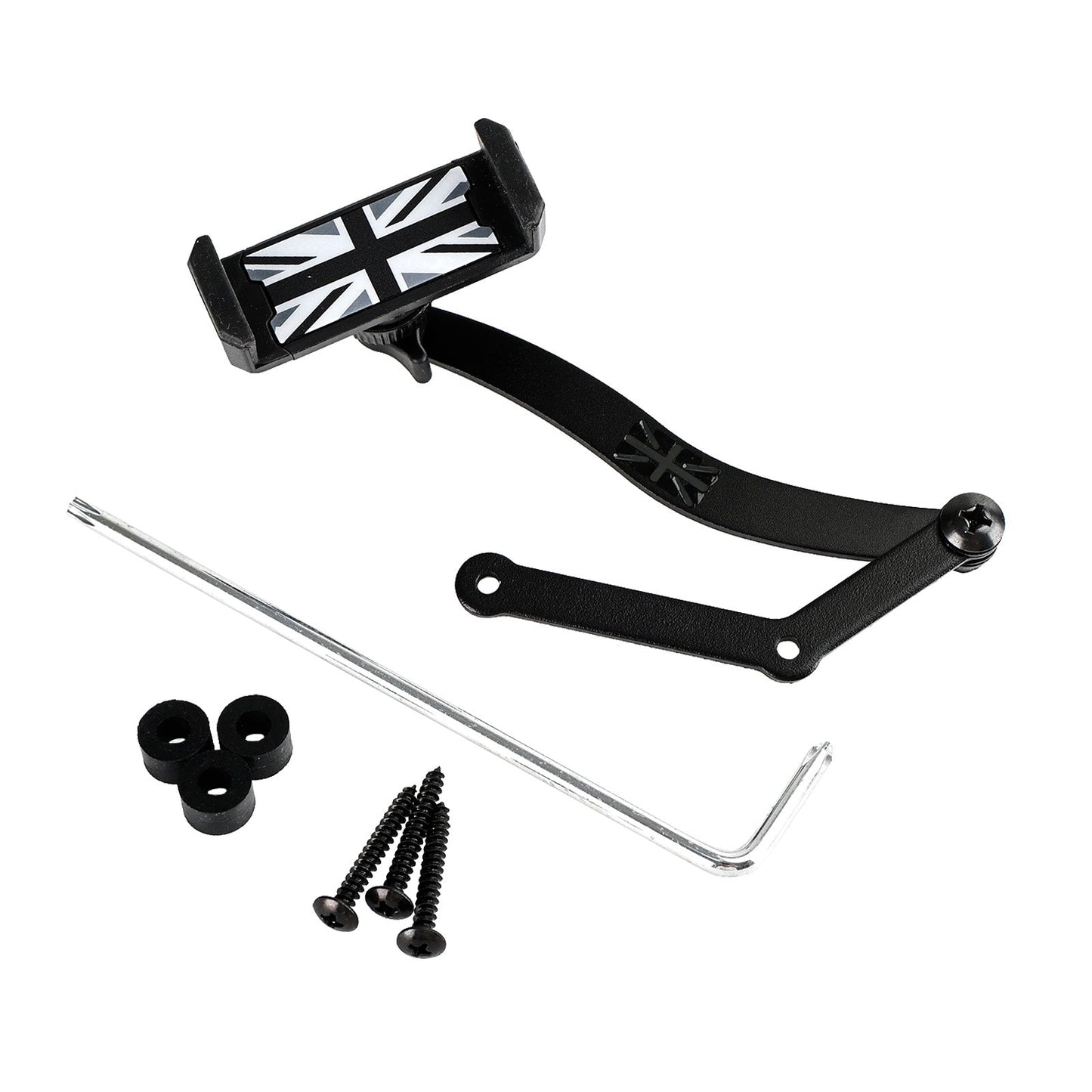 Supporto per cellulare da auto con rotazione a 360° per Mini Cooper R50 R52 R53 grigio