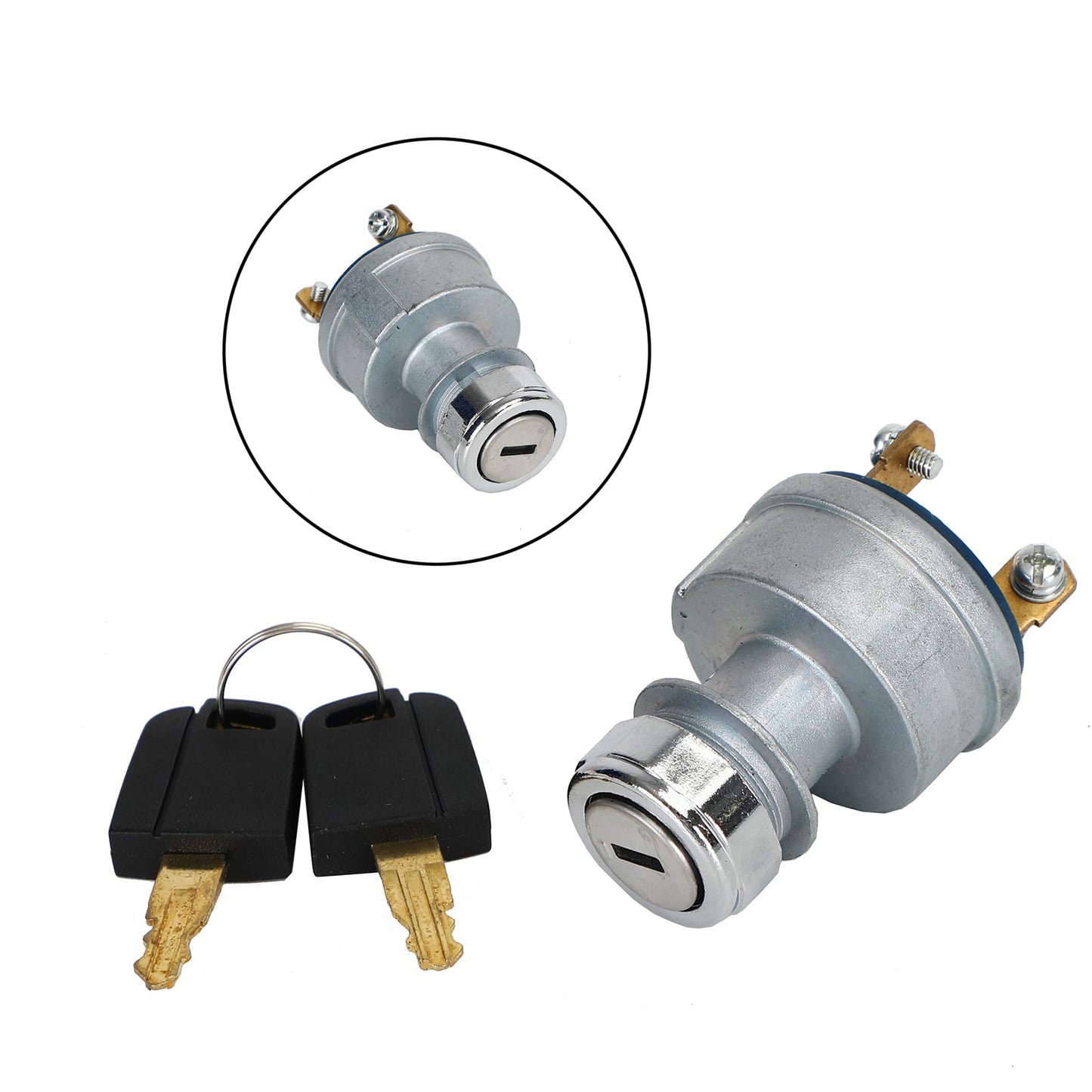 Interruttore di accensione del motorino di avviamento per Caterpillar 9G7641 9G-7641 con 2 chiavi
