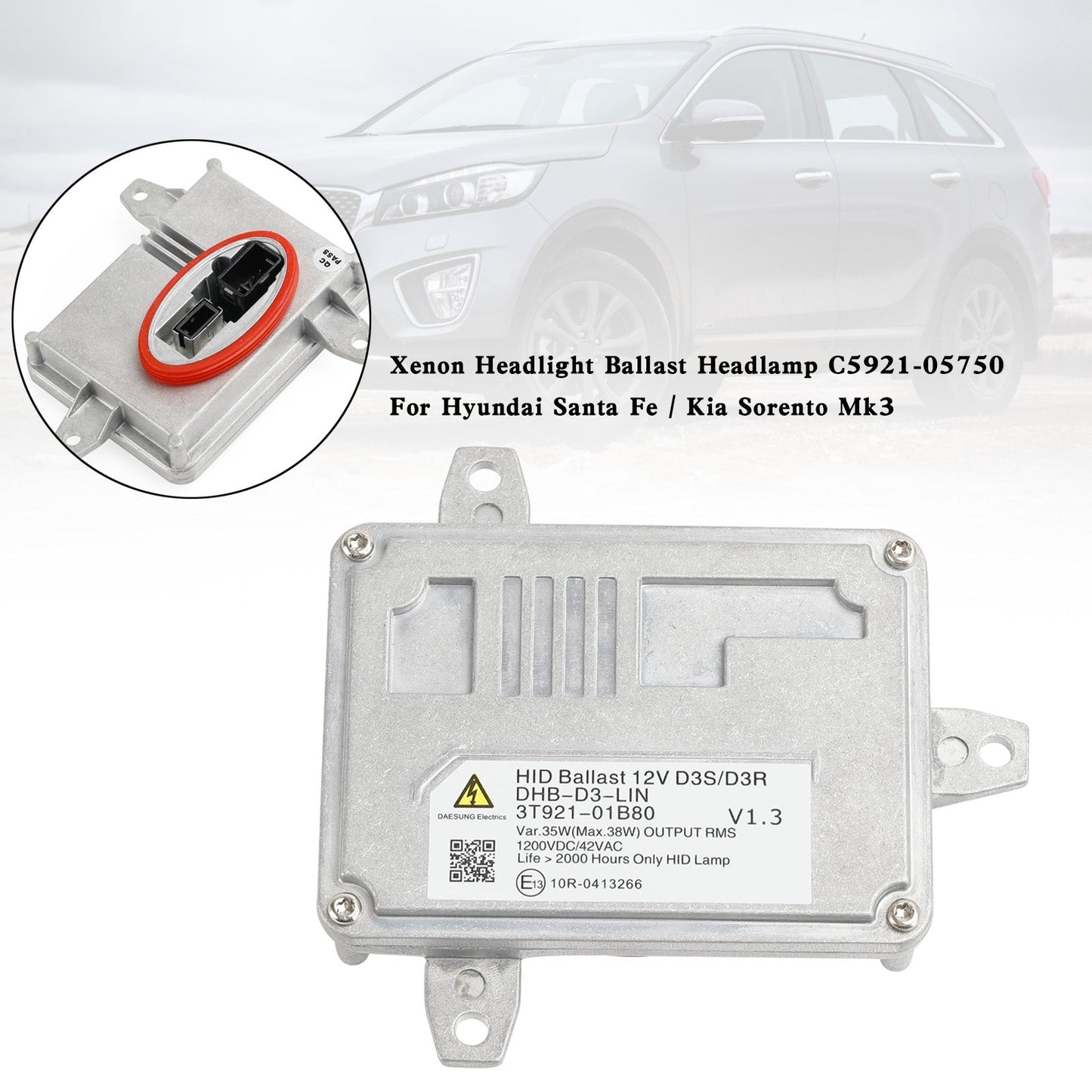 Faro allo xeno Zavorra Faro C5921-05750 Per Hyundai Santa Fe Kia Sorento