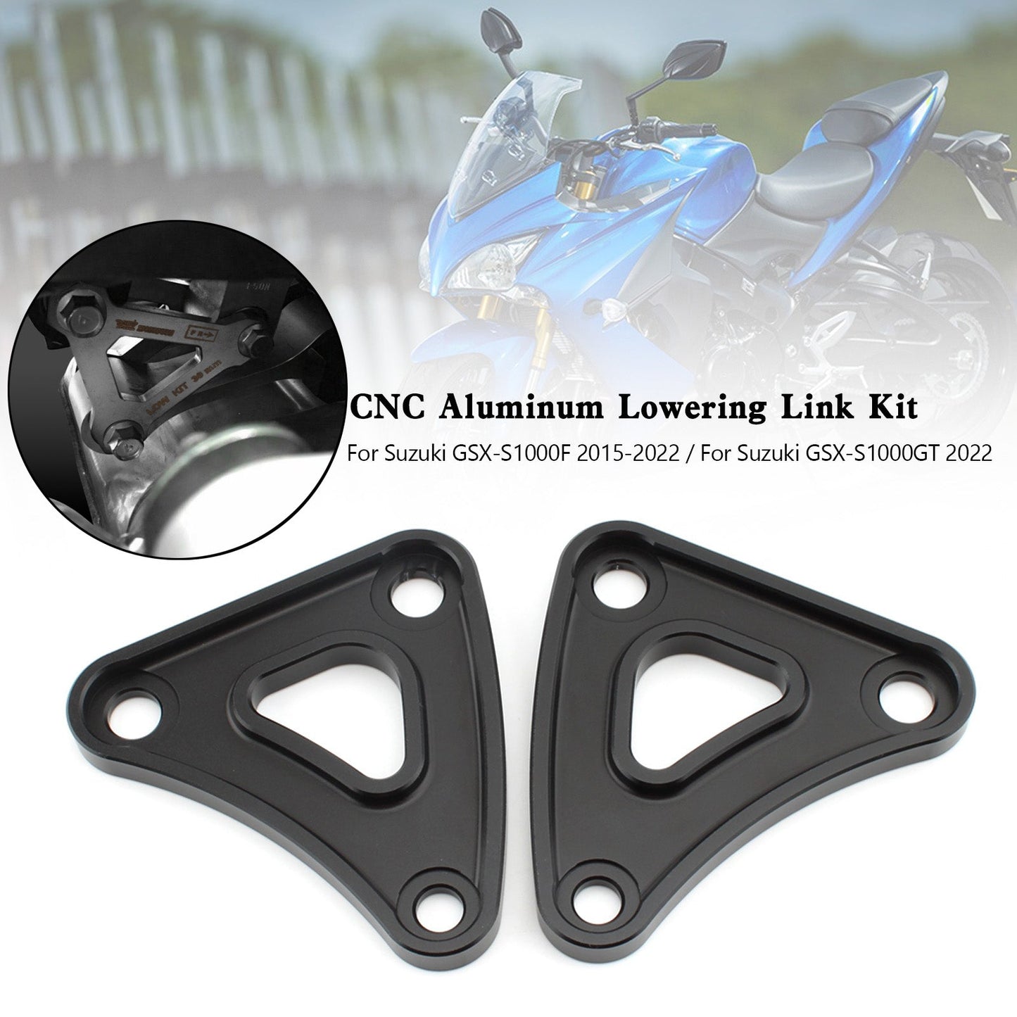 20mm 2015-2022 Suzuki GSX-S1000 GSXS1000 Kit collegamento abbassamento in alluminio CNC