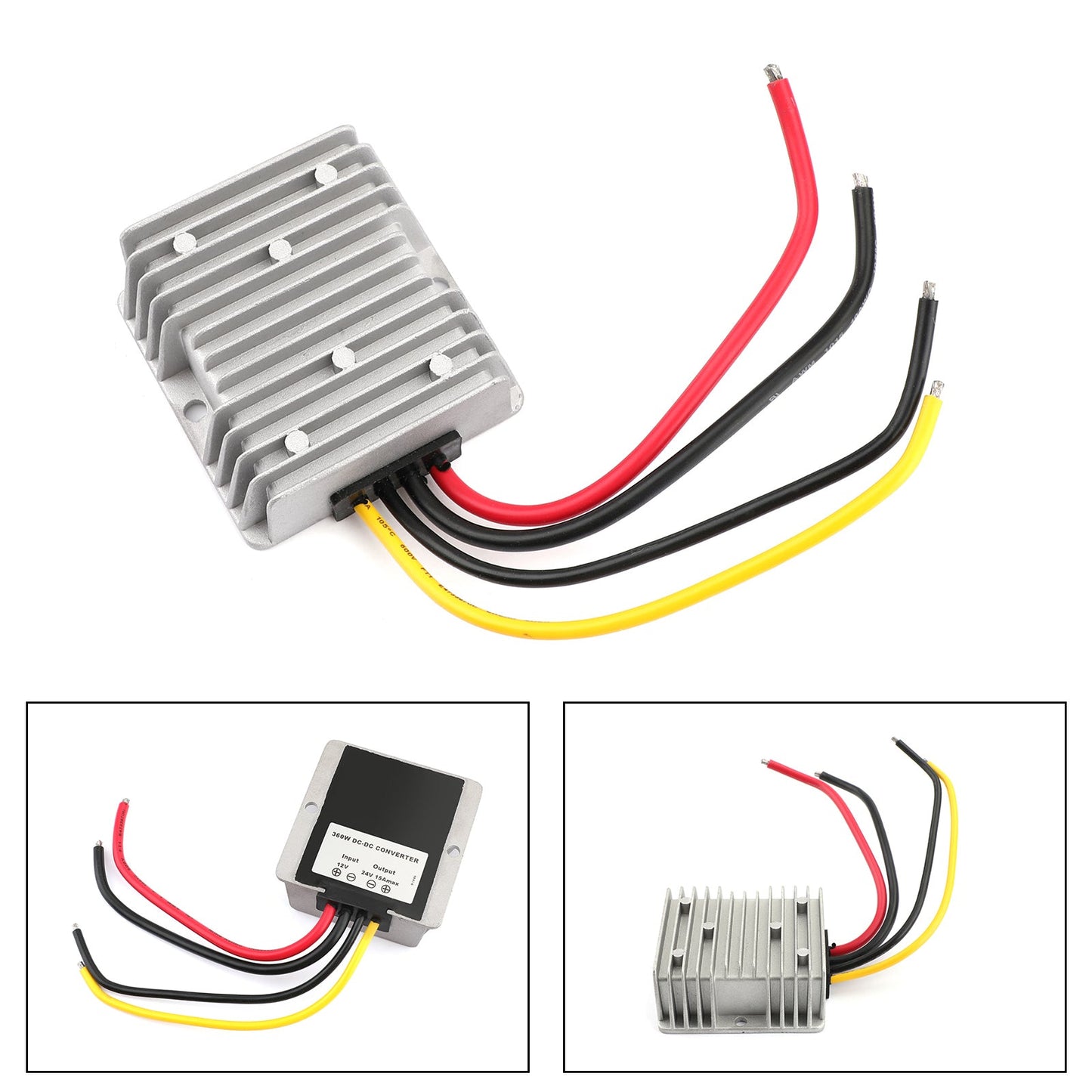 Regolatore convertitore DC/DC impermeabile da 12V fino a 24V 15A 360W