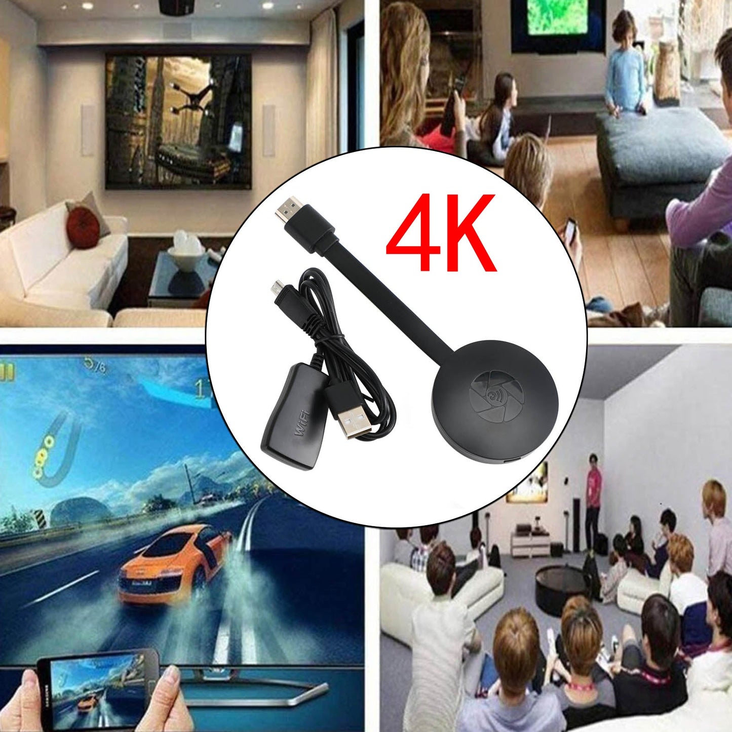 4K 1080P Wireless WiFi Display Dongle TV Stick Adattatore HDMI G2 per IOS Android