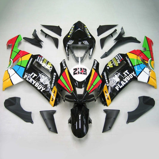 Amotopart Kawasaki 2007-2008 ZX6R 636 Kit di rivestimento colorato