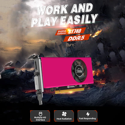GT740 4G Scheda grafica indipendente Scheda di illuminazione per computer Interfaccia display HD