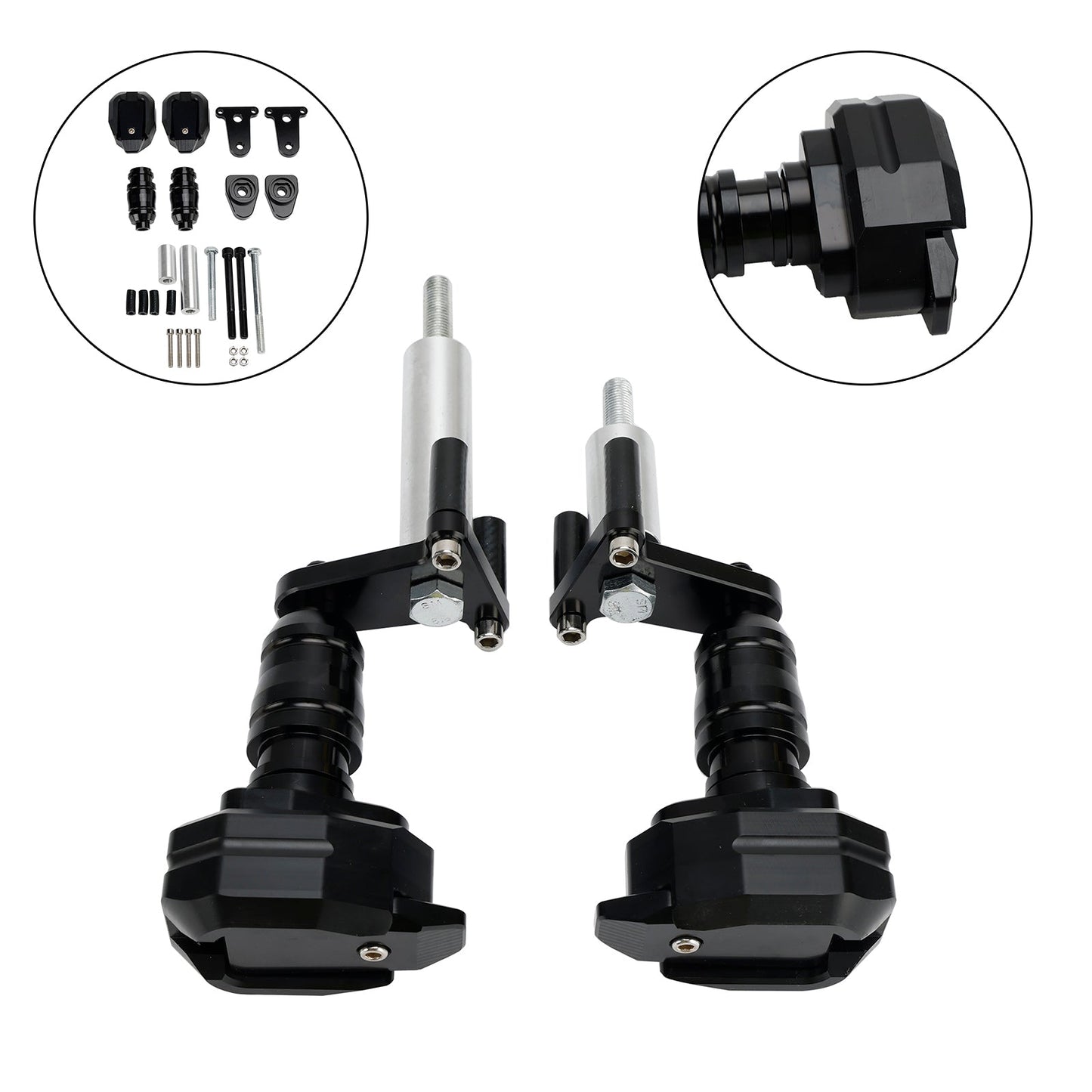 Kawasaki Ninja 400 Z400 2018-2023 Slider protezione bobina alluminio nero