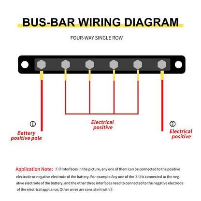 Terminale di distribuzione del blocco della barra degli autobus per auto a doppia fila a 2/4/6/12 vie per Marine automatico