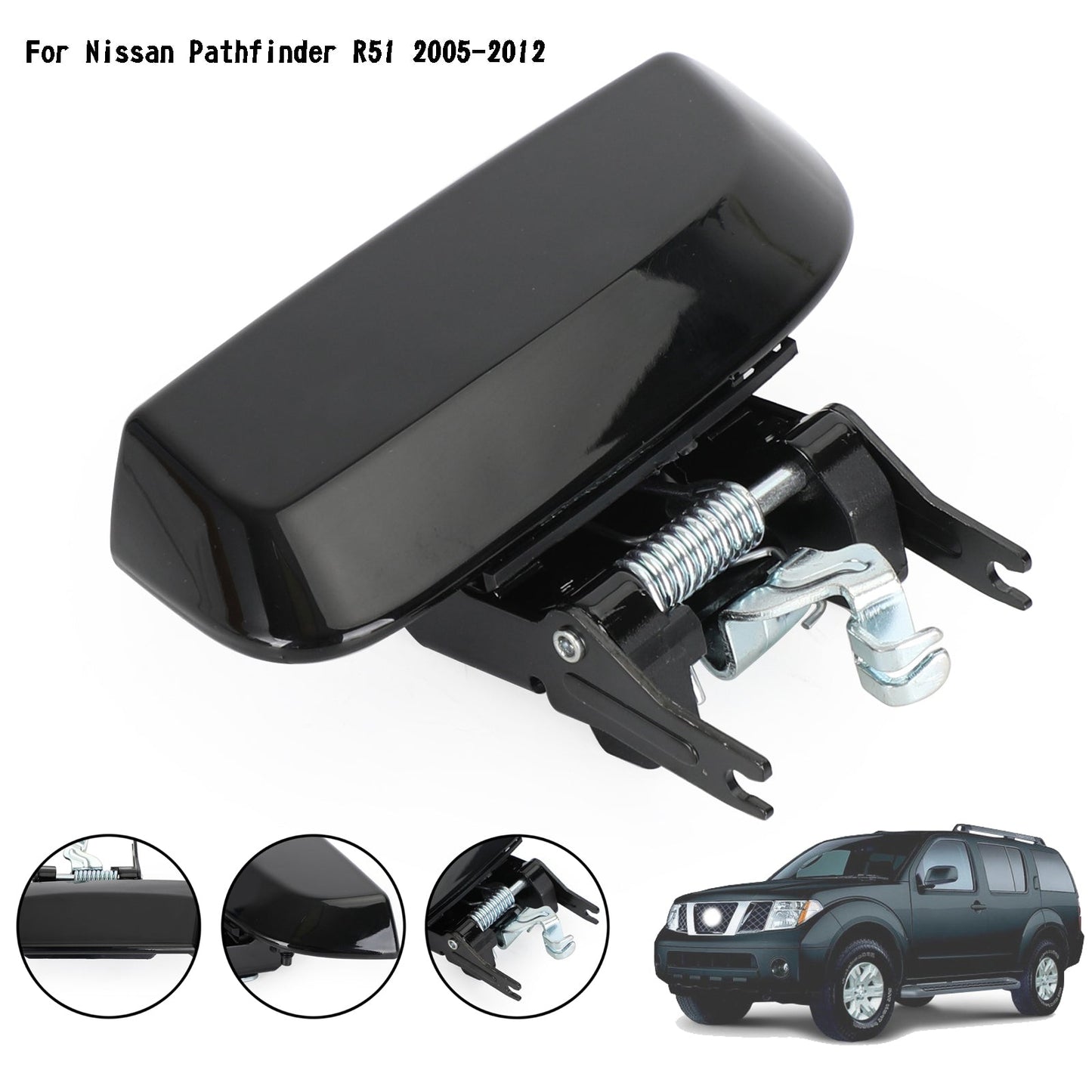 Maniglia per porta esterna passeggero posteriore sinistra + destra per Nissan Pathfinder R51 2005-2012 generico