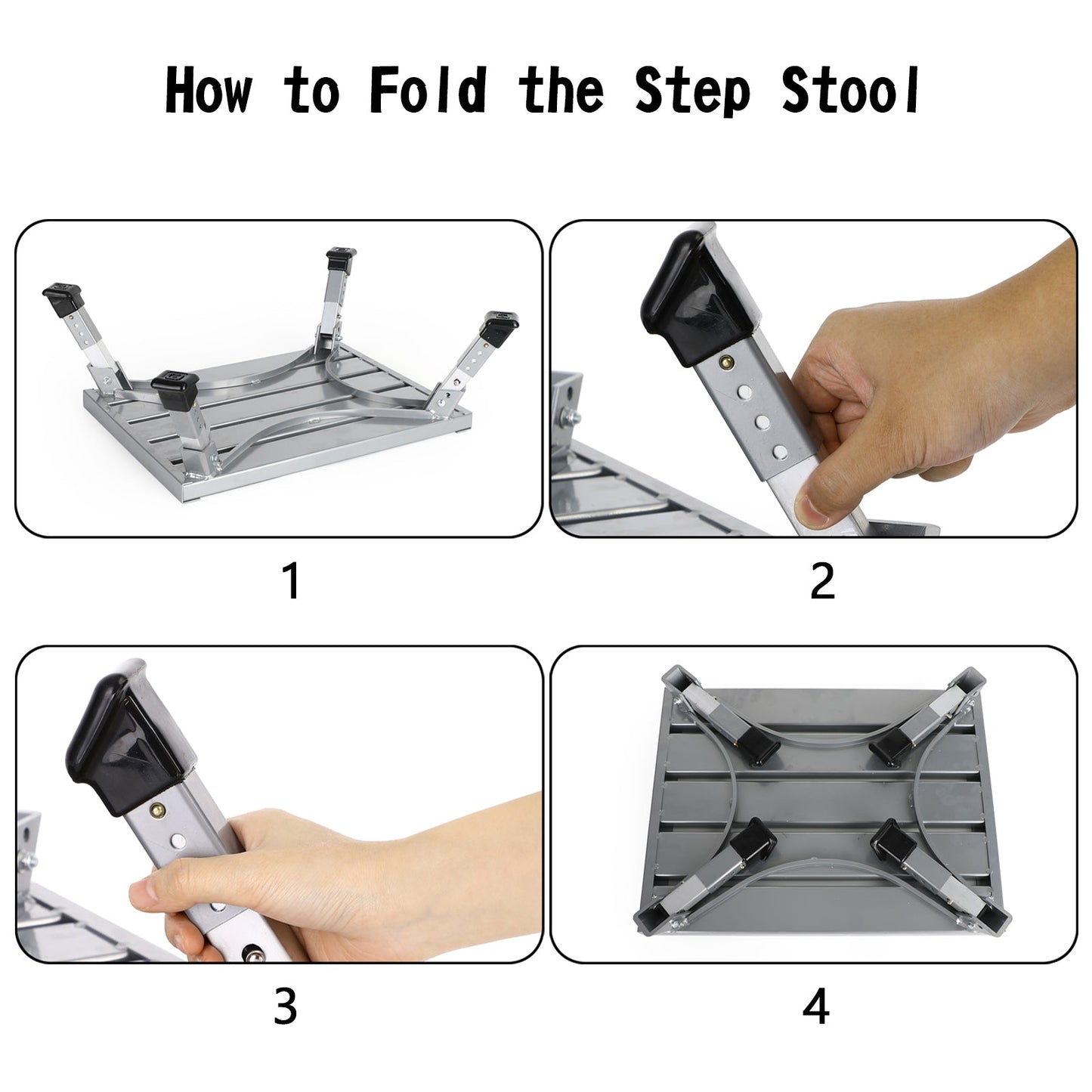 Piattaforma pieghevole in alluminio RV Step Stool Trailer Camper Scala da lavoro portatile