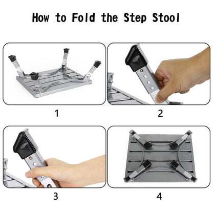 Piattaforma pieghevole in alluminio RV Step Stool Trailer Camper Scala da lavoro portatile