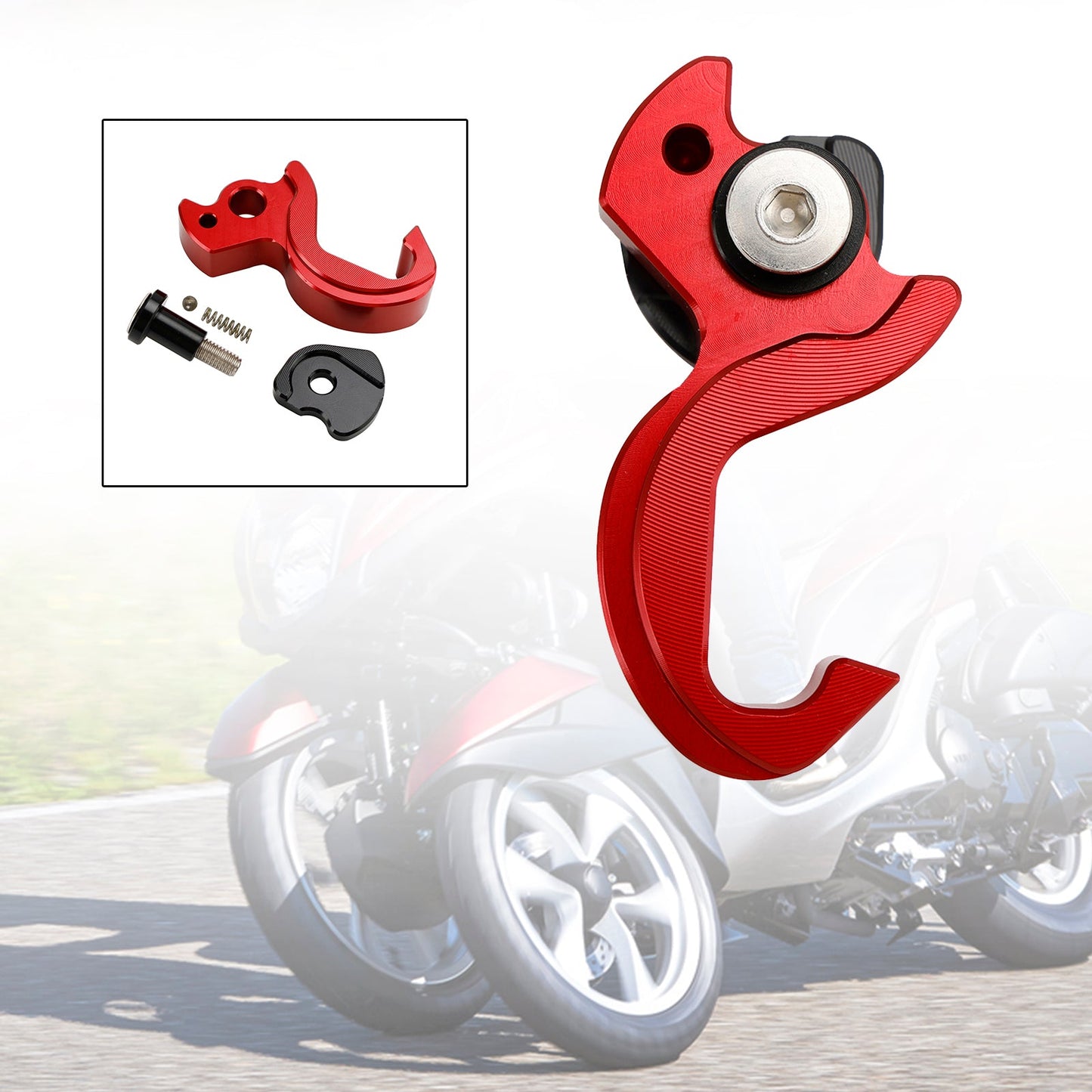 Staffa Ganci Porta Casco Yamaha Tricity 125 2014-2021 / 155 2016-2023 Rosso