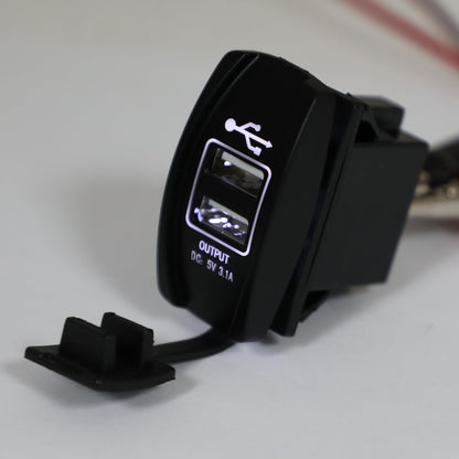 Caricabatterie con doppia presa USB per UTV Can Am Polaris RZR Ranger 900 1000 XP 750 Generico